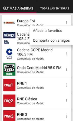 Radios de la Comunidad de Madrid - España 2