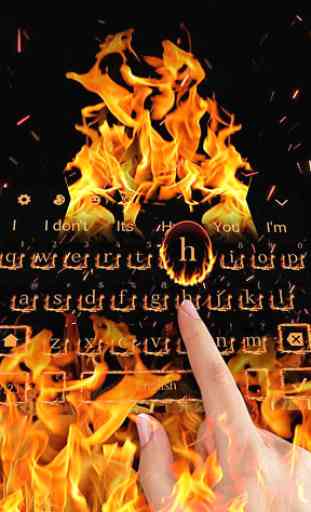 Tema del teclado Flaming Fire 2