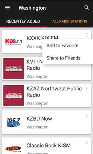 Washington Radio Stations - USA 1