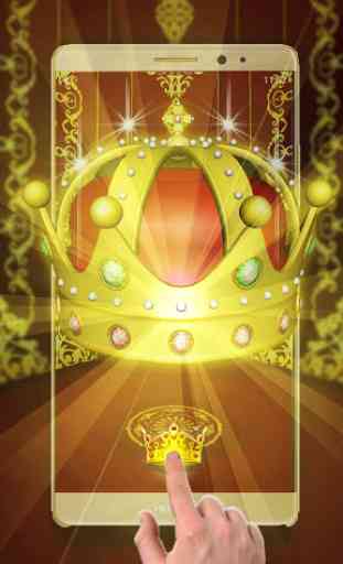 3D de oro corona de rey 3