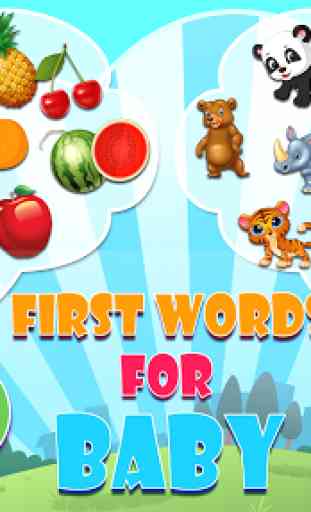 Baby first words for kids and toddlers, 100+ words 2