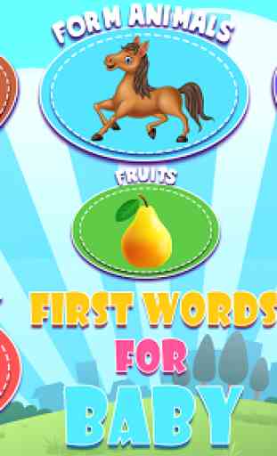 Baby first words for kids and toddlers, 100+ words 3