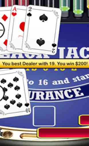 Blackjack 21 Black Jack Table 2