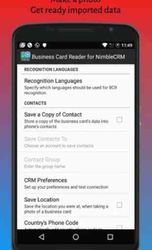 Business Card Reader for Nimble CRM 1