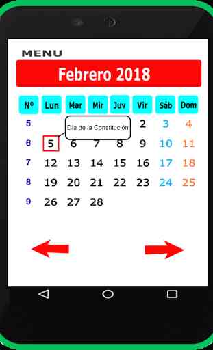 Calendario 2020 Mexicano - Días Feriados 4