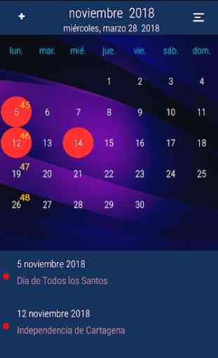 Calendario Colombia 1