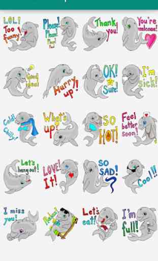 Cute Dolphin Emoji Fun WAStickerSApp for Whatsapp 4