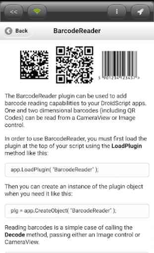 DroidScript - BarcodeReader Plugin 2