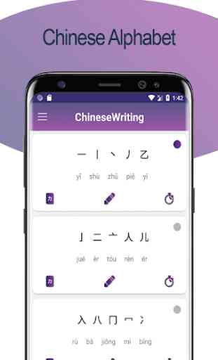 Escritura del alfabeto chino - Awabe 1