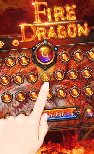 Fire dragon godzilla Keyboard 3