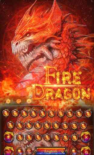 Fire dragon godzilla Keyboard 4