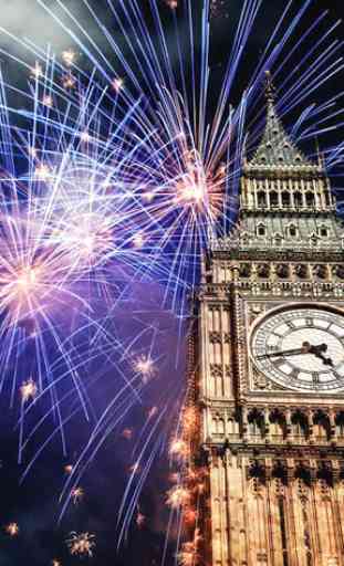 Fireworks New Year London Live Wallpaper 1