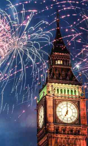 Fireworks New Year London Live Wallpaper 2