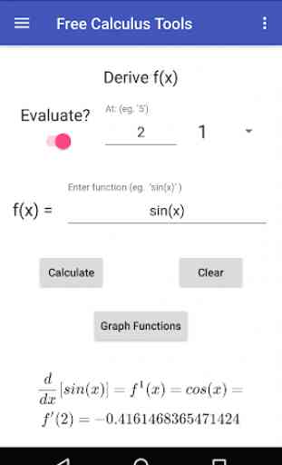 Free Calculus Tools: Integrate, Derive and Graph 3