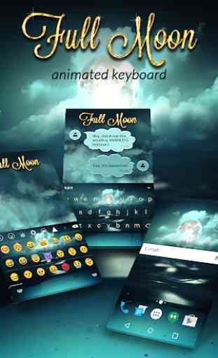 Full Moon Animated Keyboard + Live Wallpaper 1