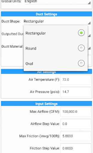 HVAC Duct Sizer Plus 2