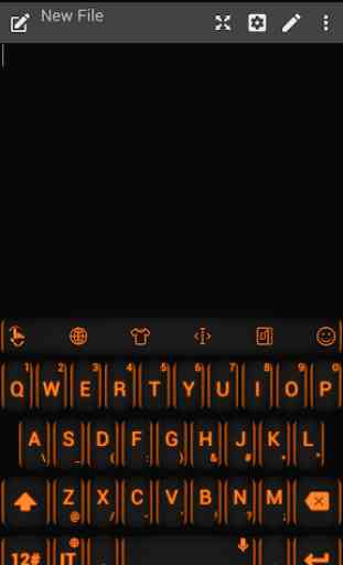 Keyboard Theme Neon Orange 1