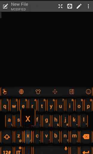 Keyboard Theme Neon Orange 2