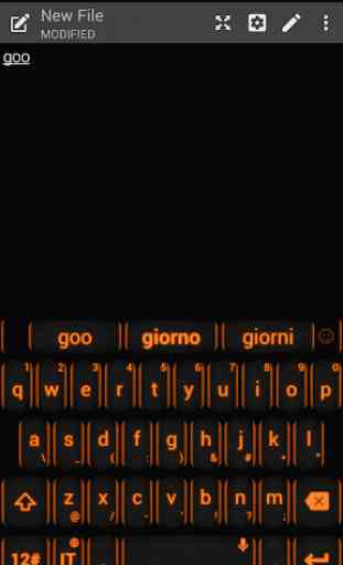 Keyboard Theme Neon Orange 3