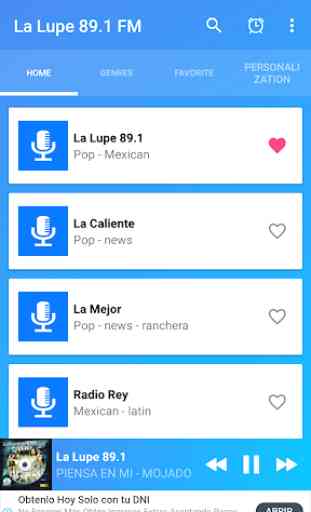 la lupe 89.1 fm Radio App Mexico en linea 3