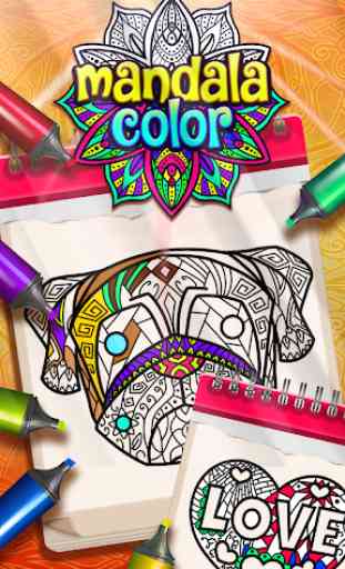 Mandala colour y dibujar 3