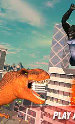 Monster Dino Vs King Kong-City Rampage Simulator 2
