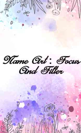 Name art focus filter effects 1
