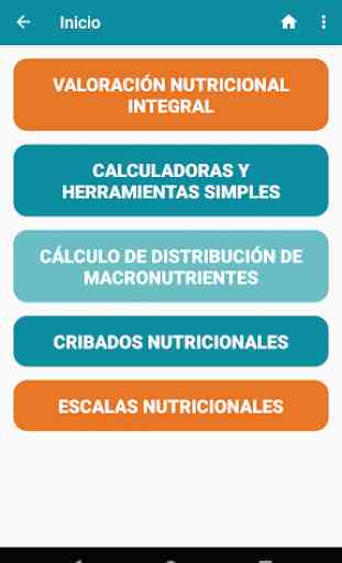 NutrenApp. Calculadora Nutricional. 2