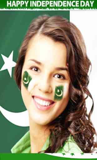 Pak Flag on Face Maker/14 August Photo Editor 1
