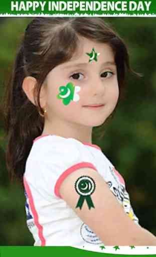 Pak Flag on Face Maker/14 August Photo Editor 2