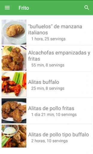 Recetas de frito en español gratis sin internet. 1