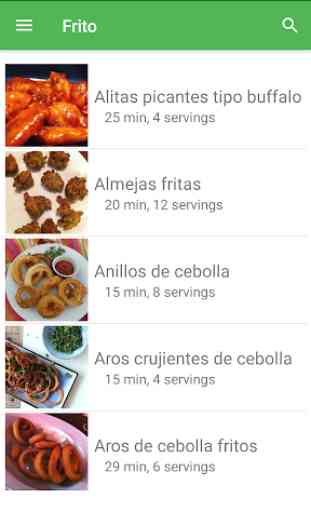 Recetas de frito en español gratis sin internet. 3