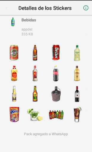 Stickers de comidas y bebidas de Chile para WSP 4