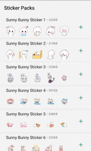 Sunny Bunny Stickers 1