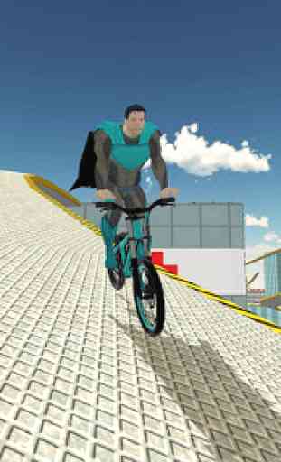 Super Hero Rooftop BMX Bicycle Stunts 1