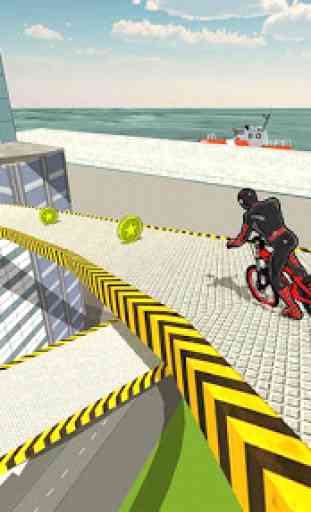Super Hero Rooftop BMX Bicycle Stunts 3