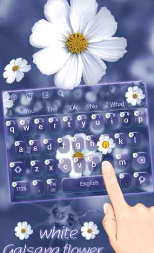 Tema del teclado Daisy blanco 1