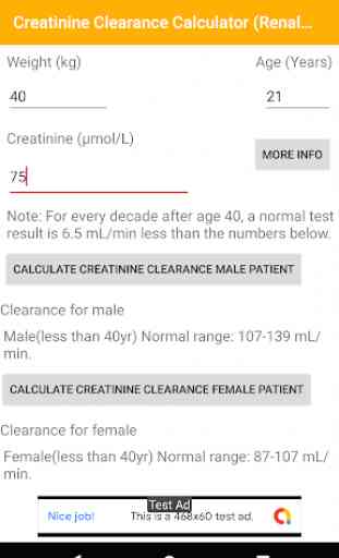 Creatinine Clearance Calculator(Renal Function) 1