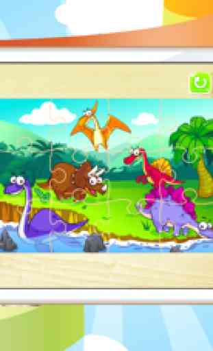 dinosaurio Jigsaw juegos para niños coches gratis 4