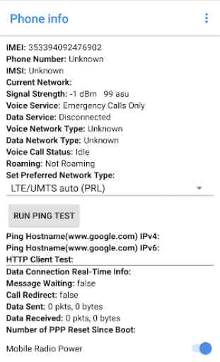 Mobile and Network info 1