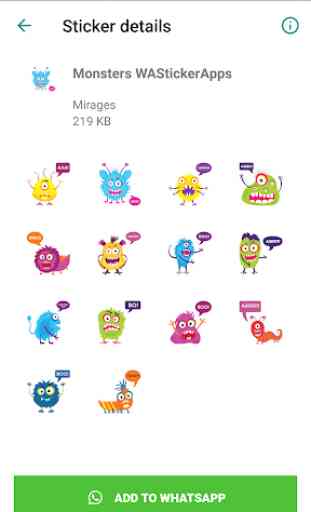 Monsters Stickers for WhatsApp - WAStickerApps 2