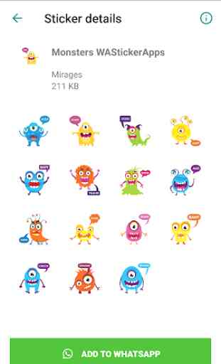 Monsters Stickers for WhatsApp - WAStickerApps 4