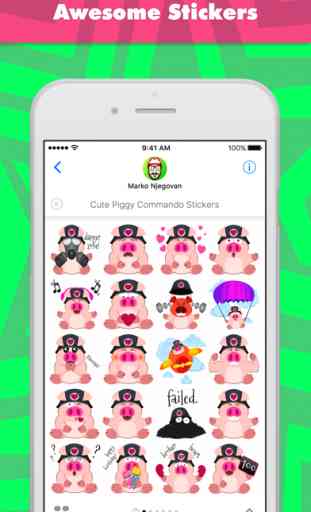 Stickers Cute Piggy Commando Pegatinas de CandyASS 1
