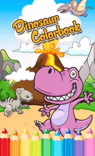 El libro para colorear Dinosaurio lindo (Dibujo Páginas) - Aprendizaje y Educación Juegos gratis y bueno para las actividades de la guardería Kids App 1