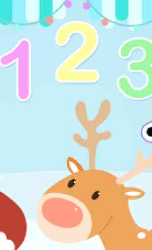 123: Juegos de Navidad For Kids - Aprender a Contar 1