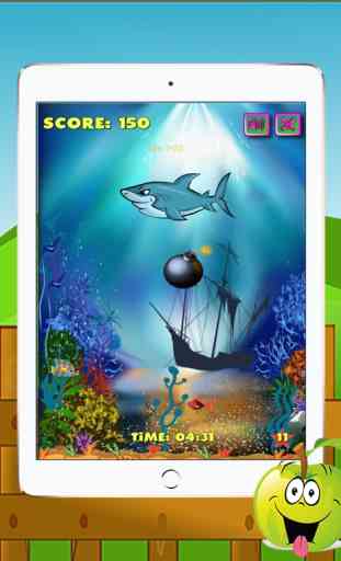 juegos divertidos gratis tiburón en el mar 2