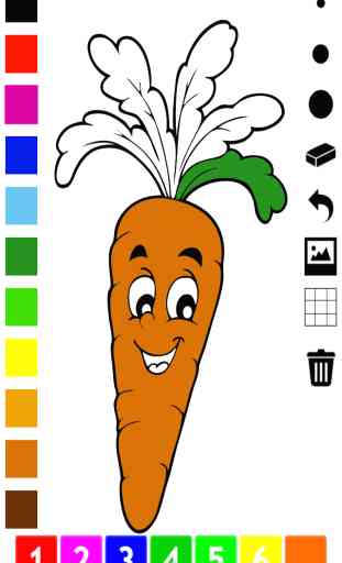 Activo! Libro para colorear de frutas y verduras para los niños pequeños y los niños: Aprender con muchas fotos como el tomate, zanahoria, pimiento, champiñones, cebolla, pepino, papa, ensalada, brócoli, maíz, frijoles, guisantes, espinacas 2
