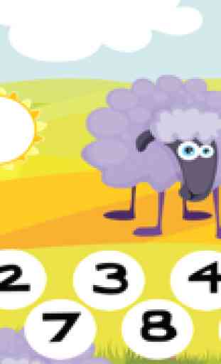 123 Animales Counting App: Caballos, Juego Libre de Los Niños Para el Aprendizaje de Las Matemáticas. Resolver Tareas de Matemáticas y Diviértete! Preparación Para la Escuela y el Jardín de la Infancia, Los Juegos Con Los Números de Serie,Kids 3