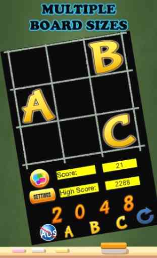 A 2048 ABC Alphabet Classic Puzzle Games 4