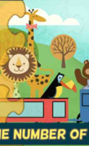 Juegos de tren para niños: Rompecabezas del Zoo 3